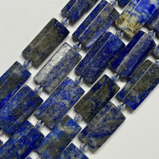 Lapis Lazuli Faceted Rectangular Natural Blue Gemstone (AB Quality)