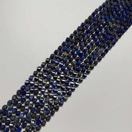 Lapis Lazuli Fancy Cut Faceted Twisted Natural Blue Gemstone (AB Quality)