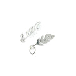 925 Sterling Silver Leaf Charm CZ