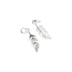 925 Sterling Silver Leaf Charm CZ