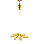 925 Sterling Silver Leaf Charm CZ