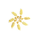 925 Sterling Silver Leaf Charm CZ