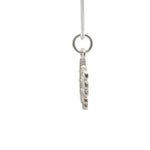 925 Sterling Silver Leaf Charm CZ