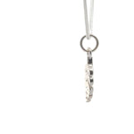 925 Sterling Silver Leaf Charm CZ