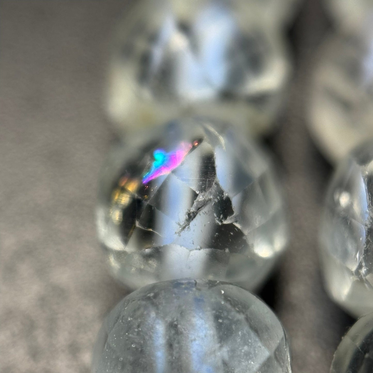 Topaz Faceted Square Beads