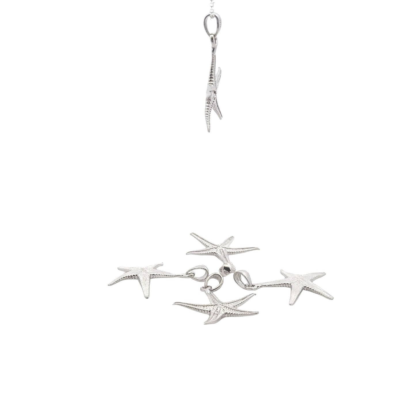 925 Sterling Silver Japanese Starfish Charm (Pendant)