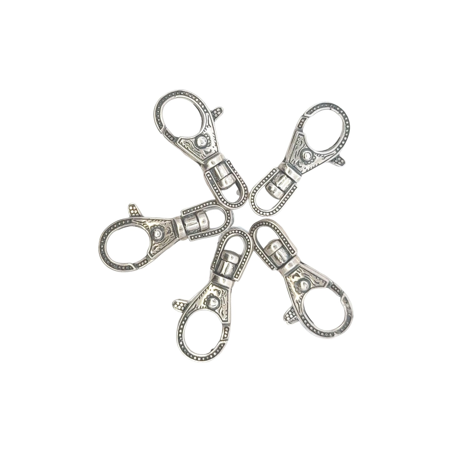 925 Sterling Silver Swivel Carved Lobster Clasp