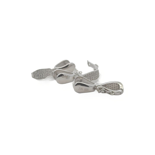 925 Sterling Silver Movable Pinch Bail with CZ