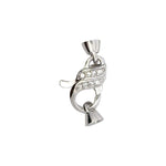 925 Sterling Silver Lobster Clasp with CZ