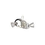 925 Sterling Silver Lobster Clasp with CZ