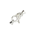 925 Sterling Silver Lobster Clasp with CZ
