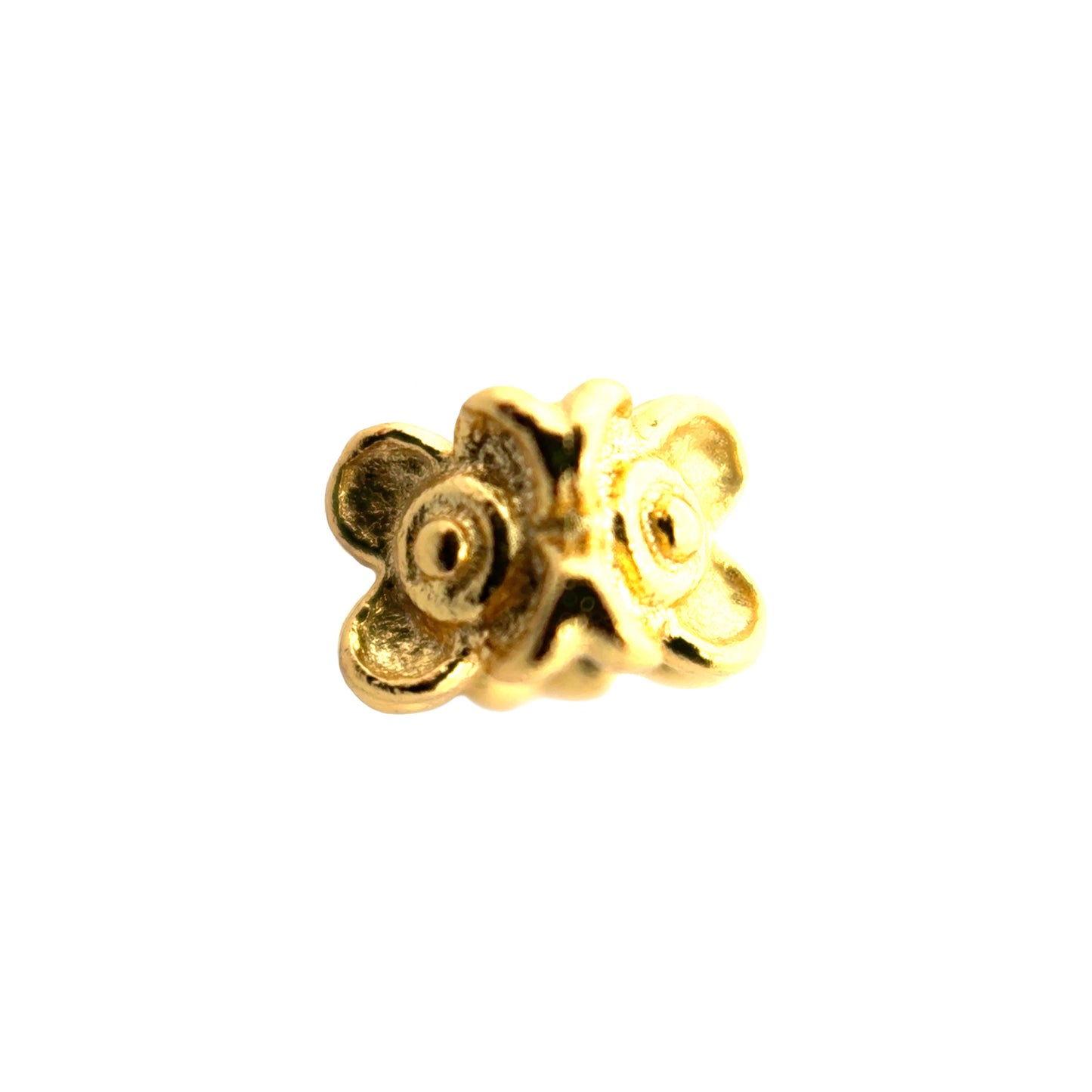 925 Sterling Silver Pack of 5 Flower Bead