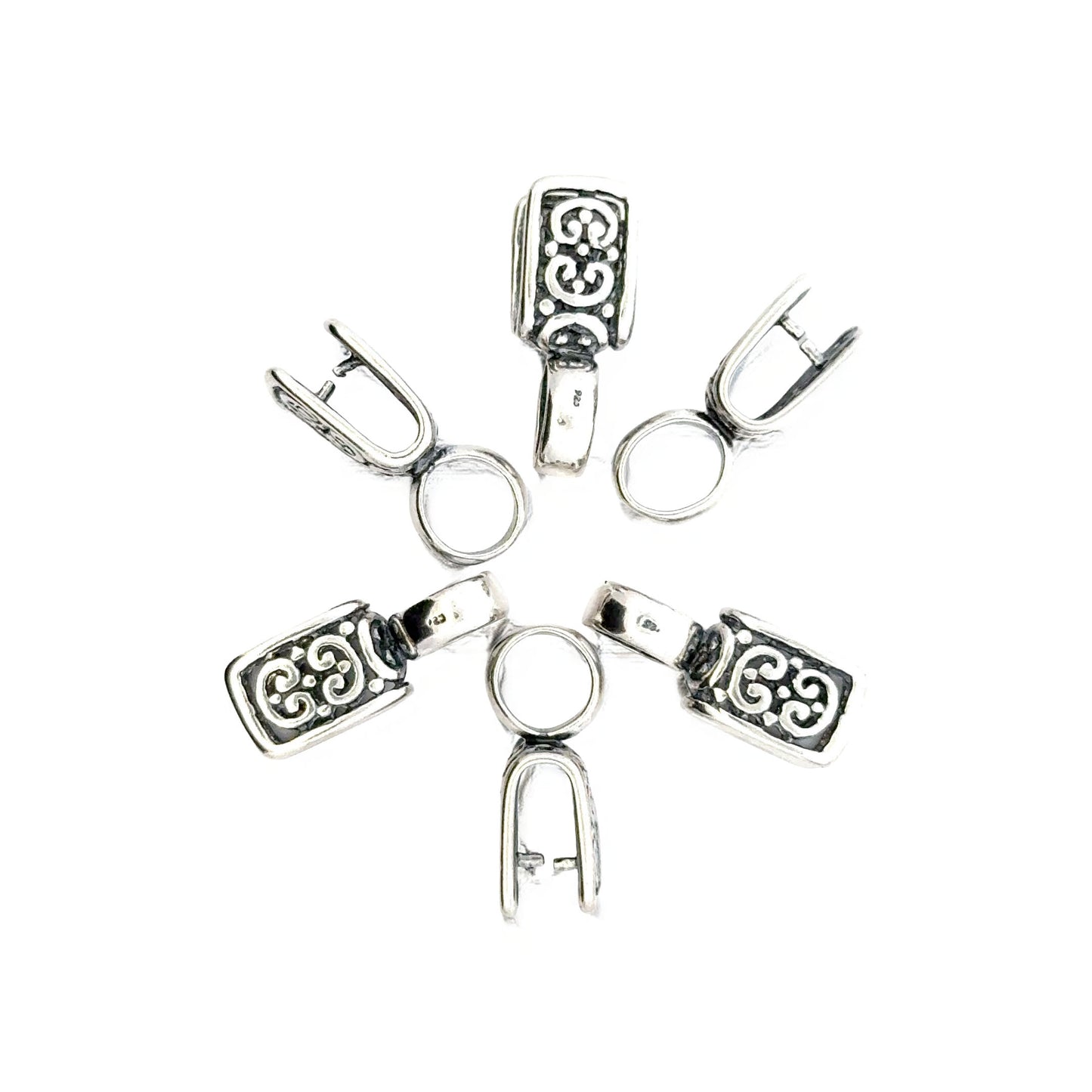 925 Sterling Silver Pinch Bail