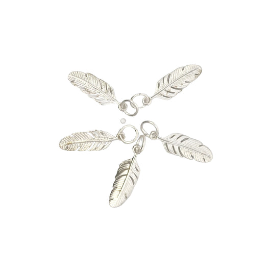 925 Sterling Silver Feather Charm