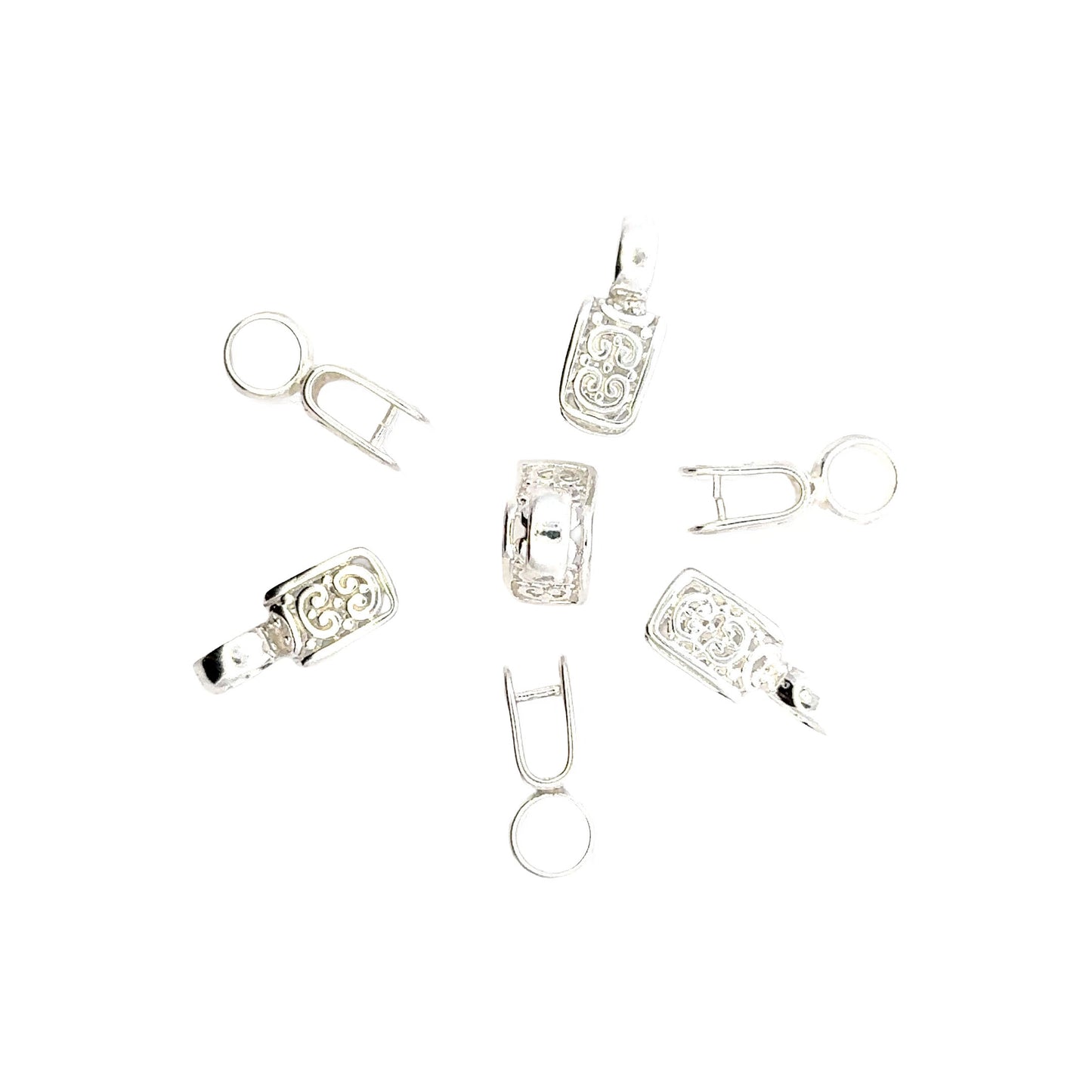 925 Sterling Silver Pinch Bail