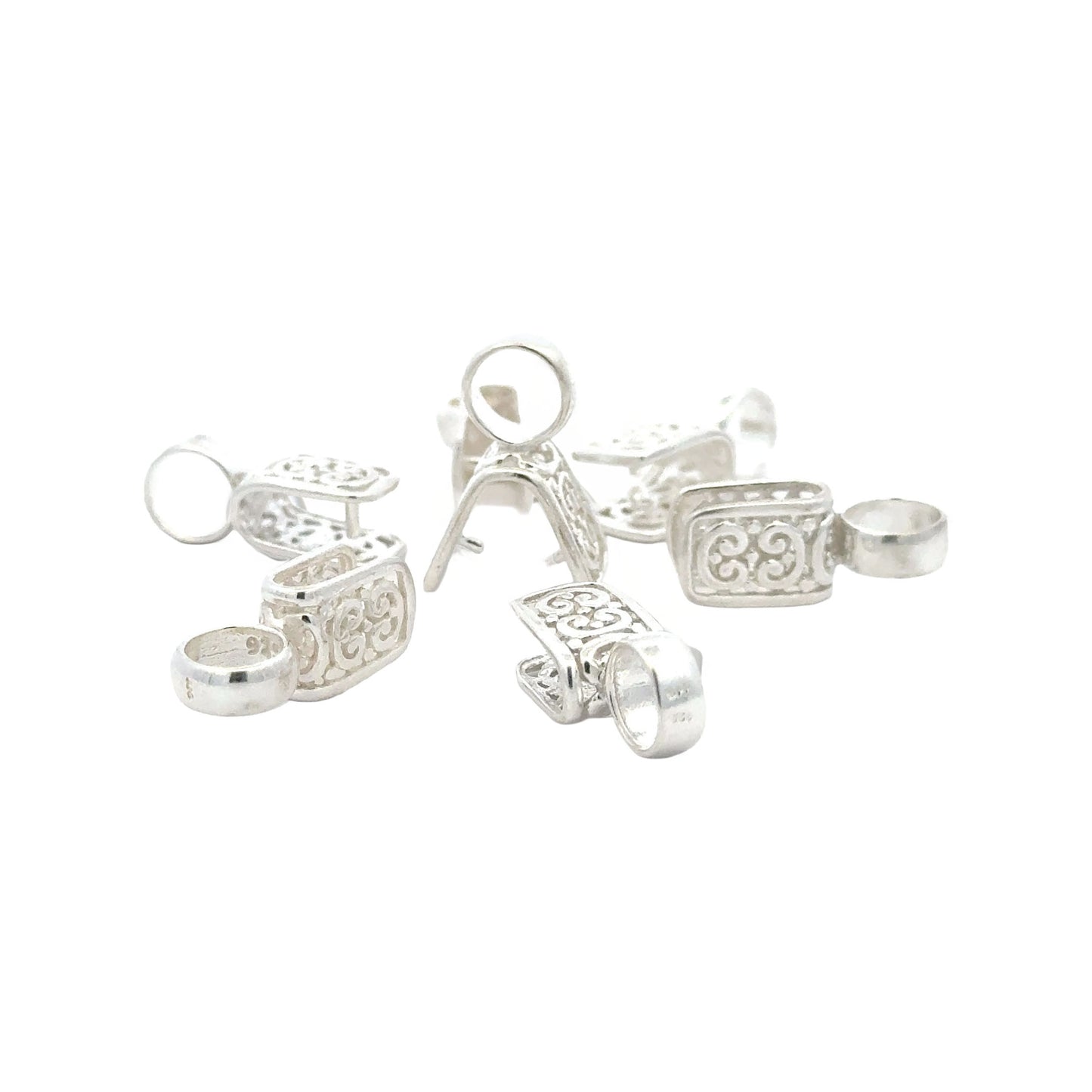 925 Sterling Silver Pinch Bail