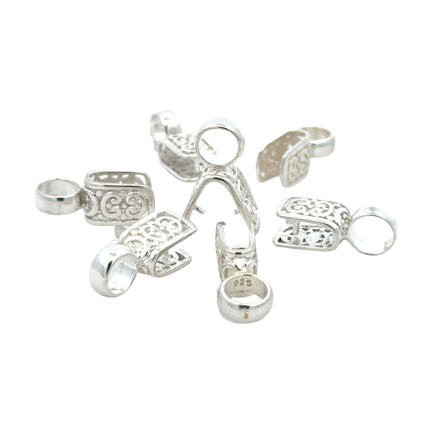 925 Sterling Silver Pinch Bail