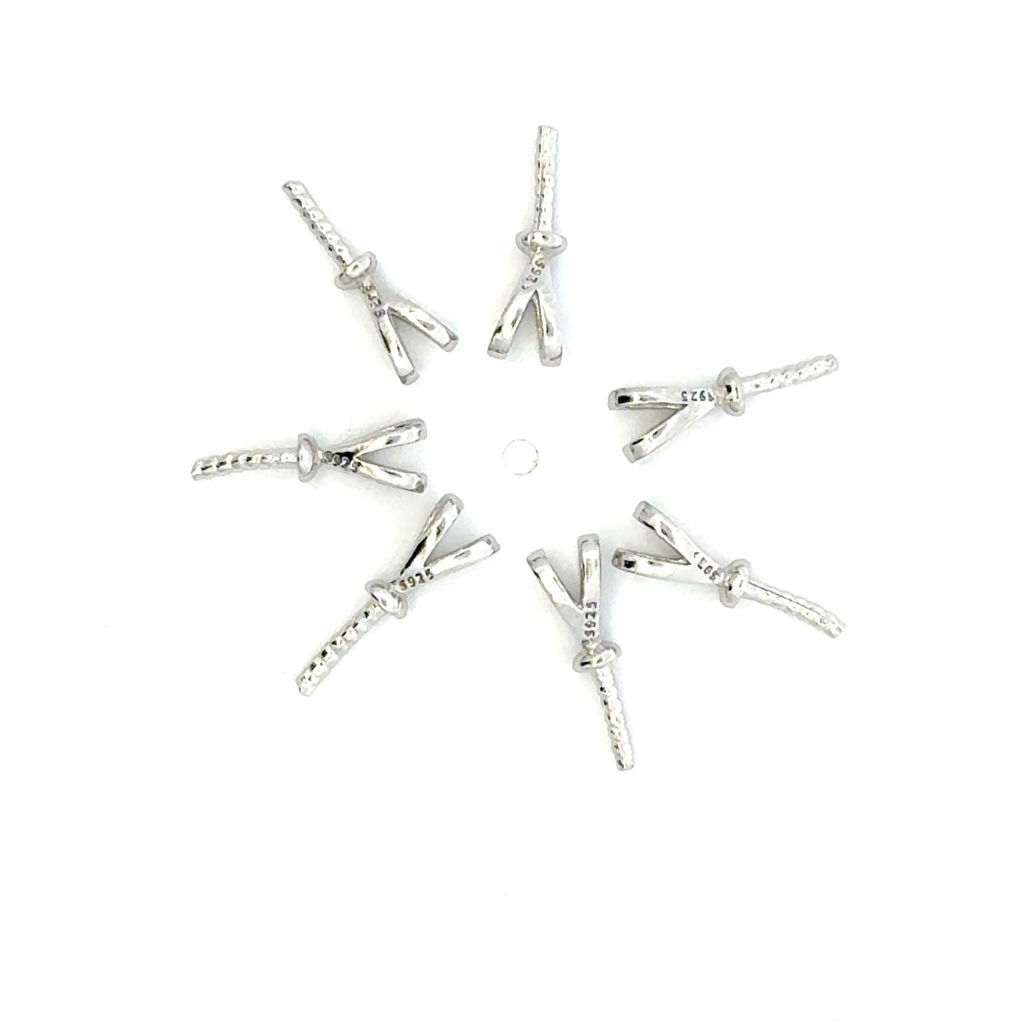 925 Sterling Silver Pack of 2 Peg Bail