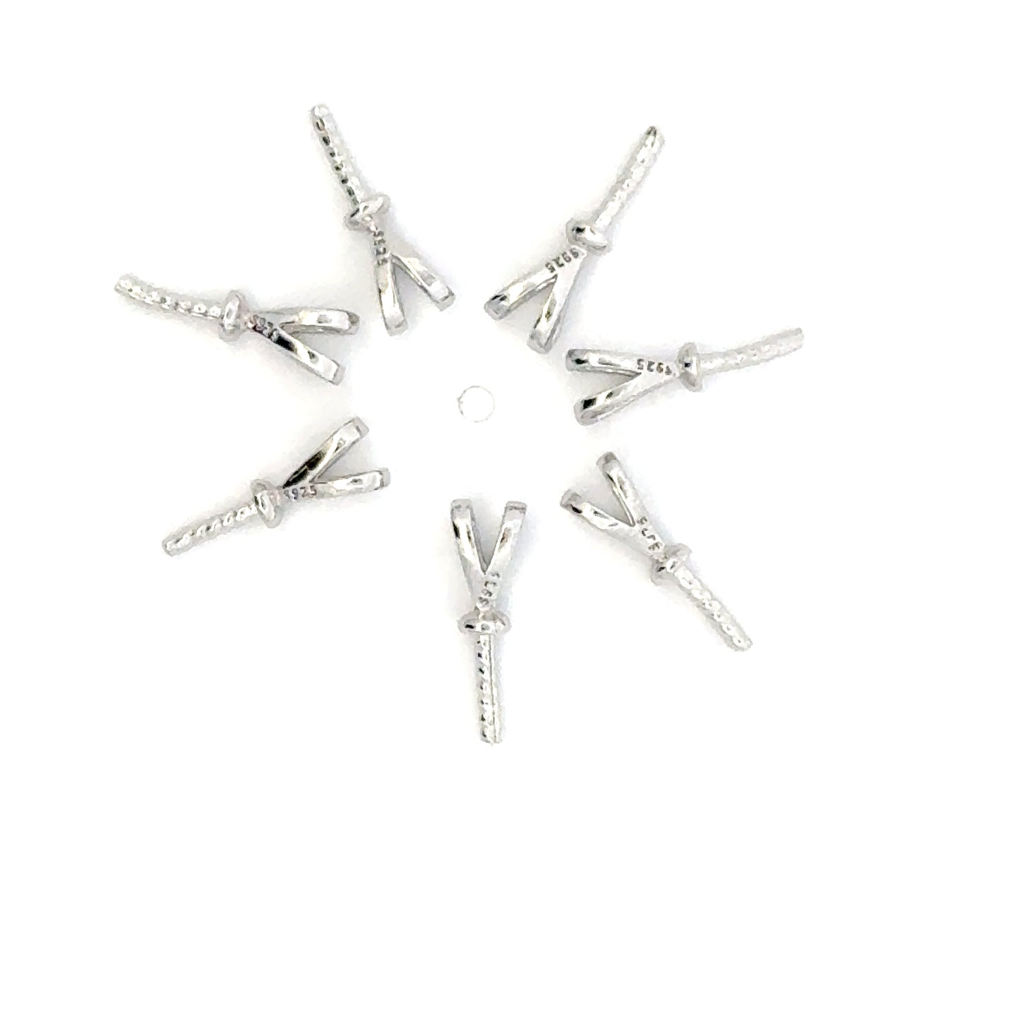 925 Sterling Silver Pack of 2 Peg Bail