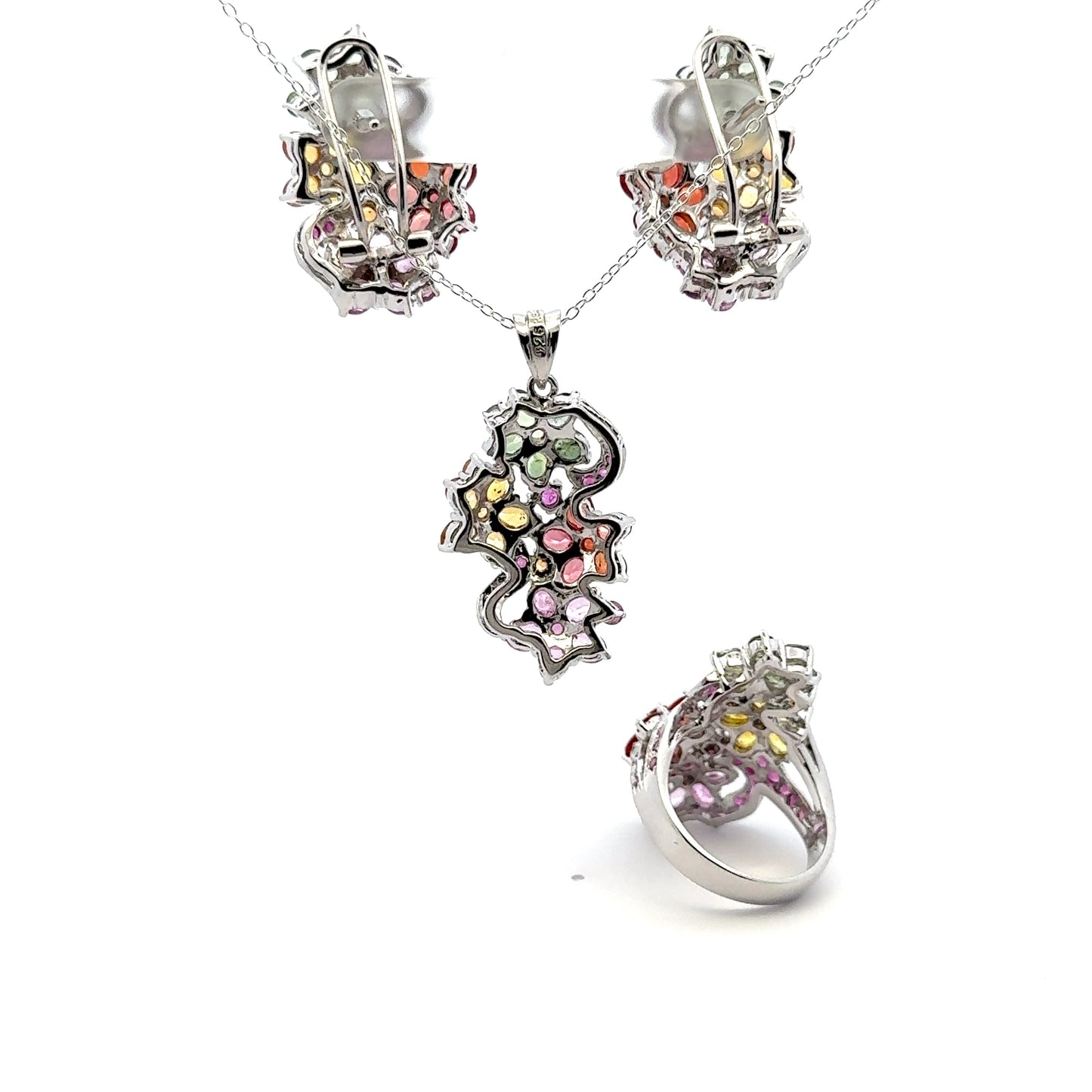 Ruby & Sapphire Jewelry Set