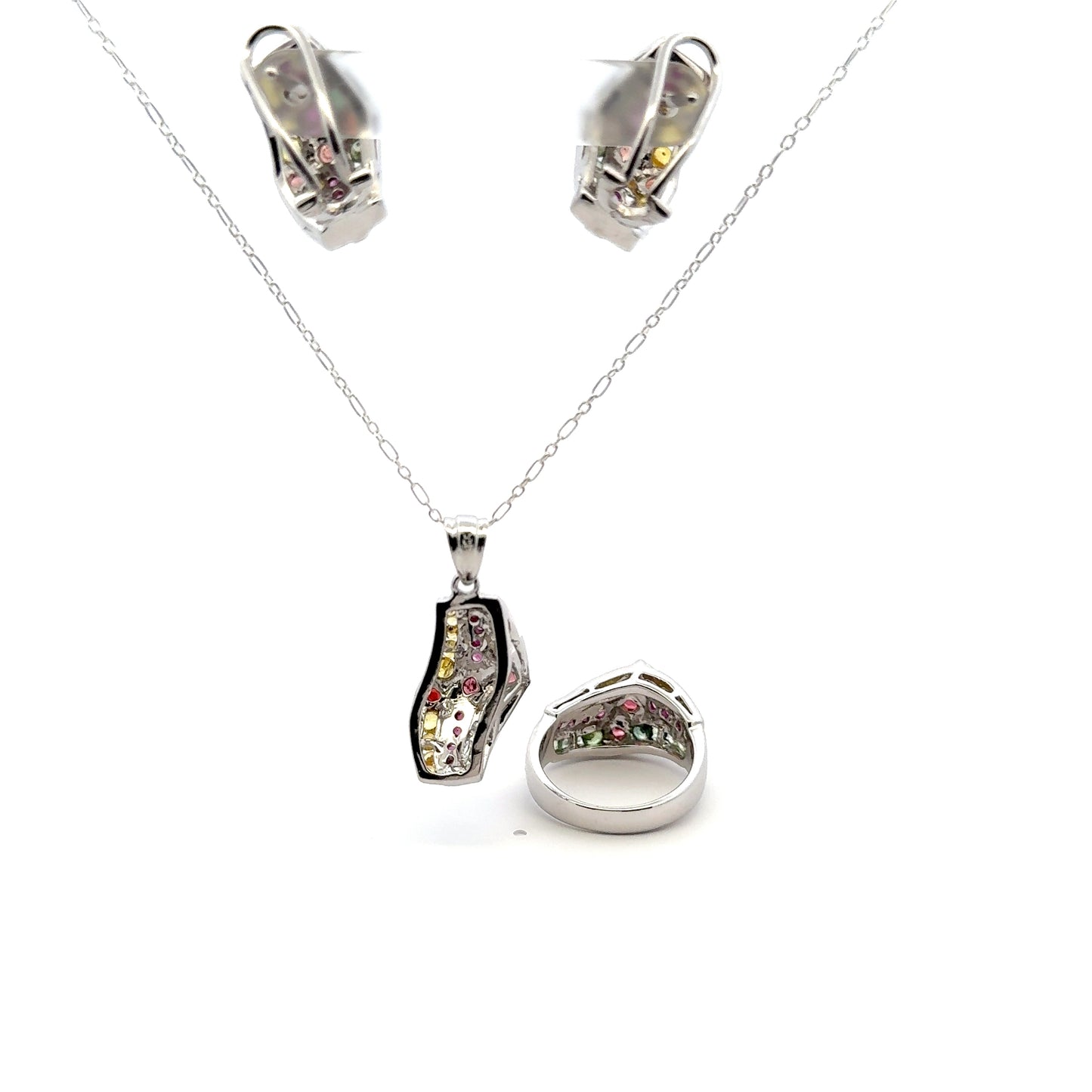 Ruby & Sapphire Jewelry Set