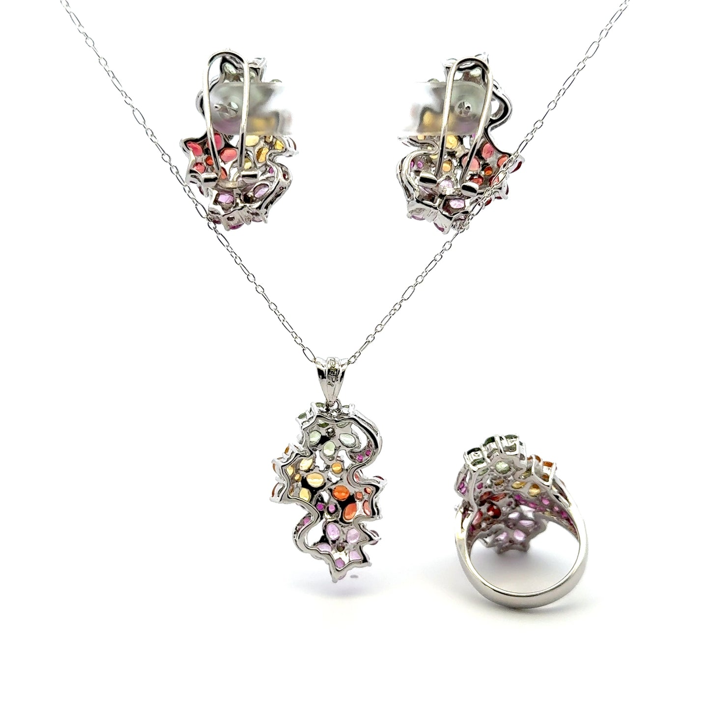 Jewelry Set: Ruby & Sapphire (Multi-Gemstone Jewelry)