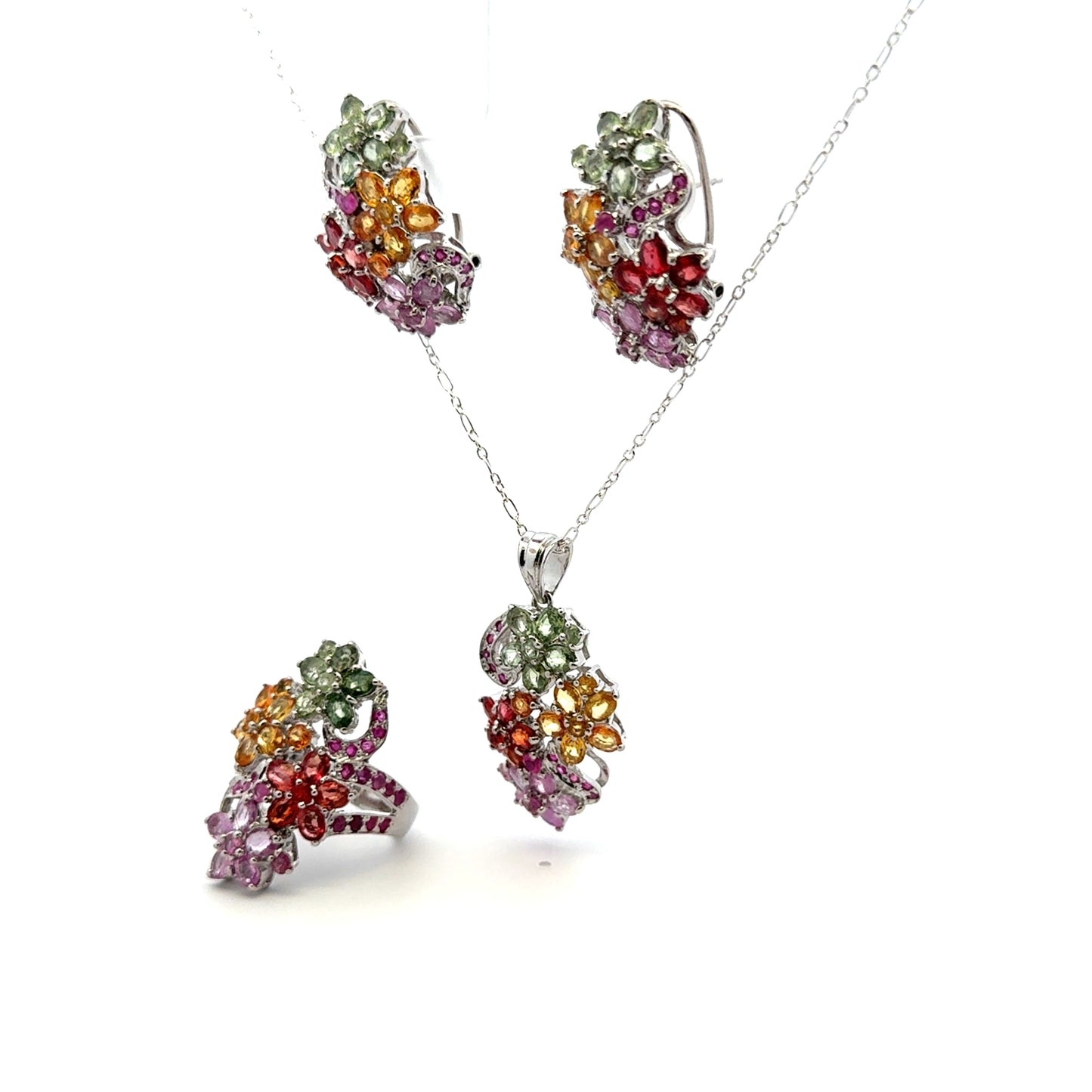 Jewelry Set: Ruby & Sapphire (Multi-Gemstone Jewelry)