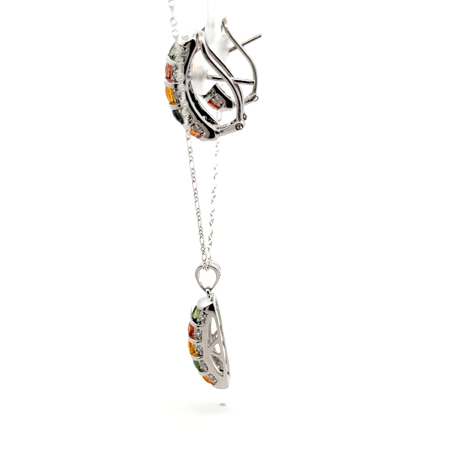 Sapphire & Cubic Zirconia Jewelry Set