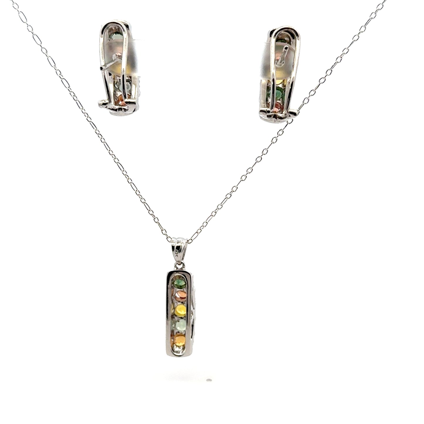 Sapphire & Cubic Zirconia Jewelry Set