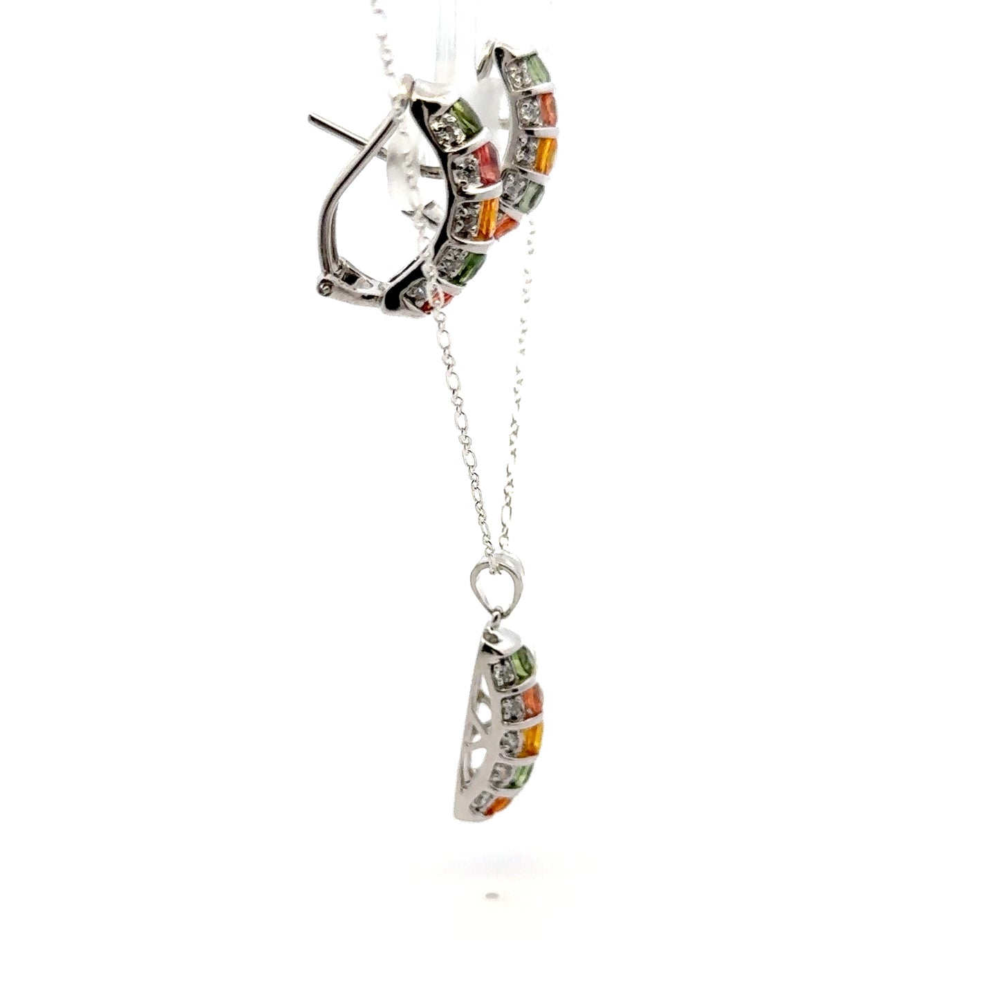 Sapphire & Cubic Zirconia Jewelry Set