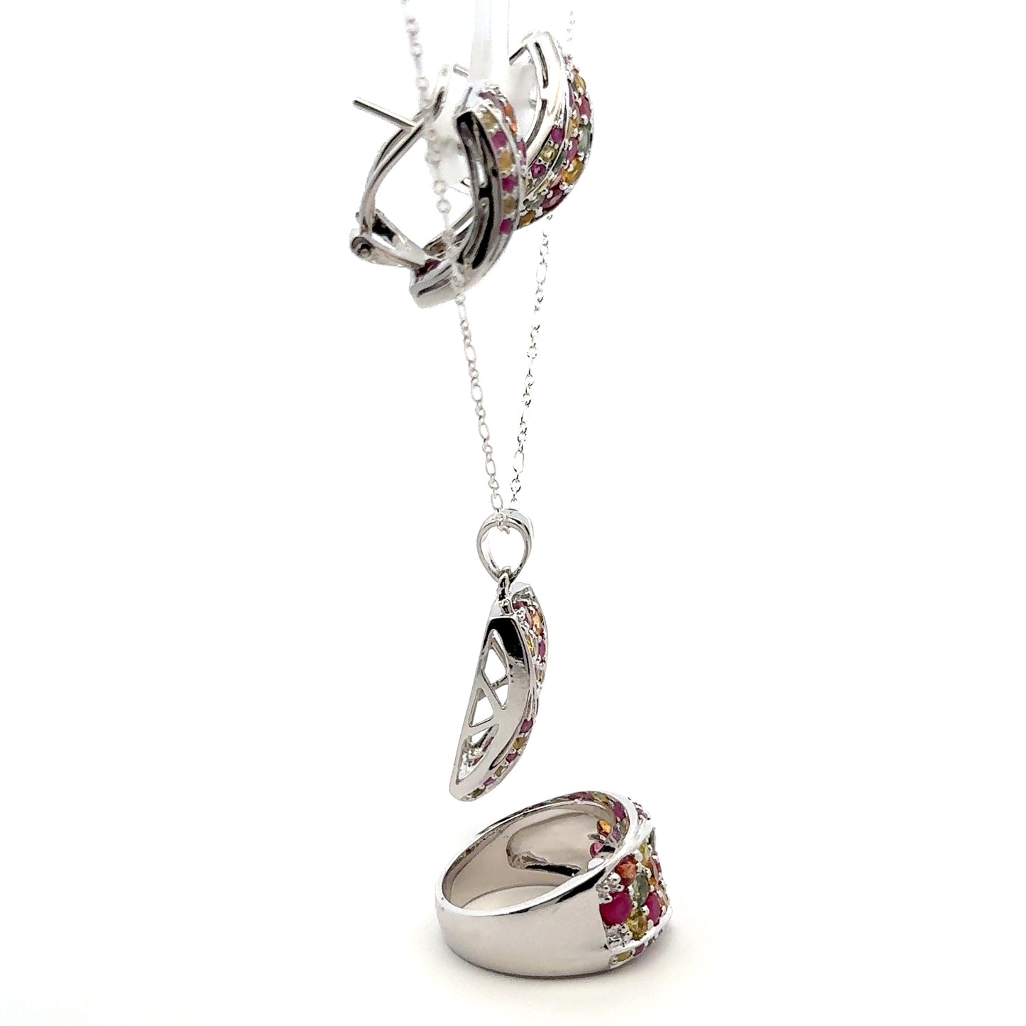 Ruby & Sapphire Jewelry Set