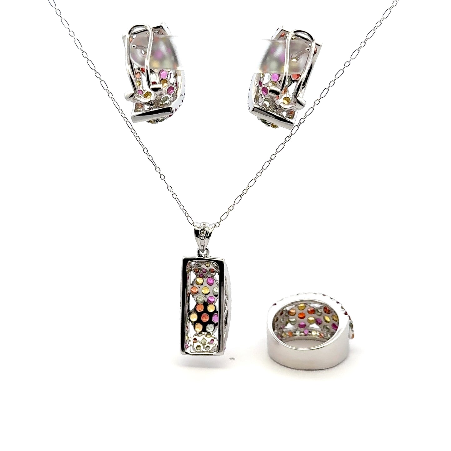 Ruby & Sapphire Jewelry Set