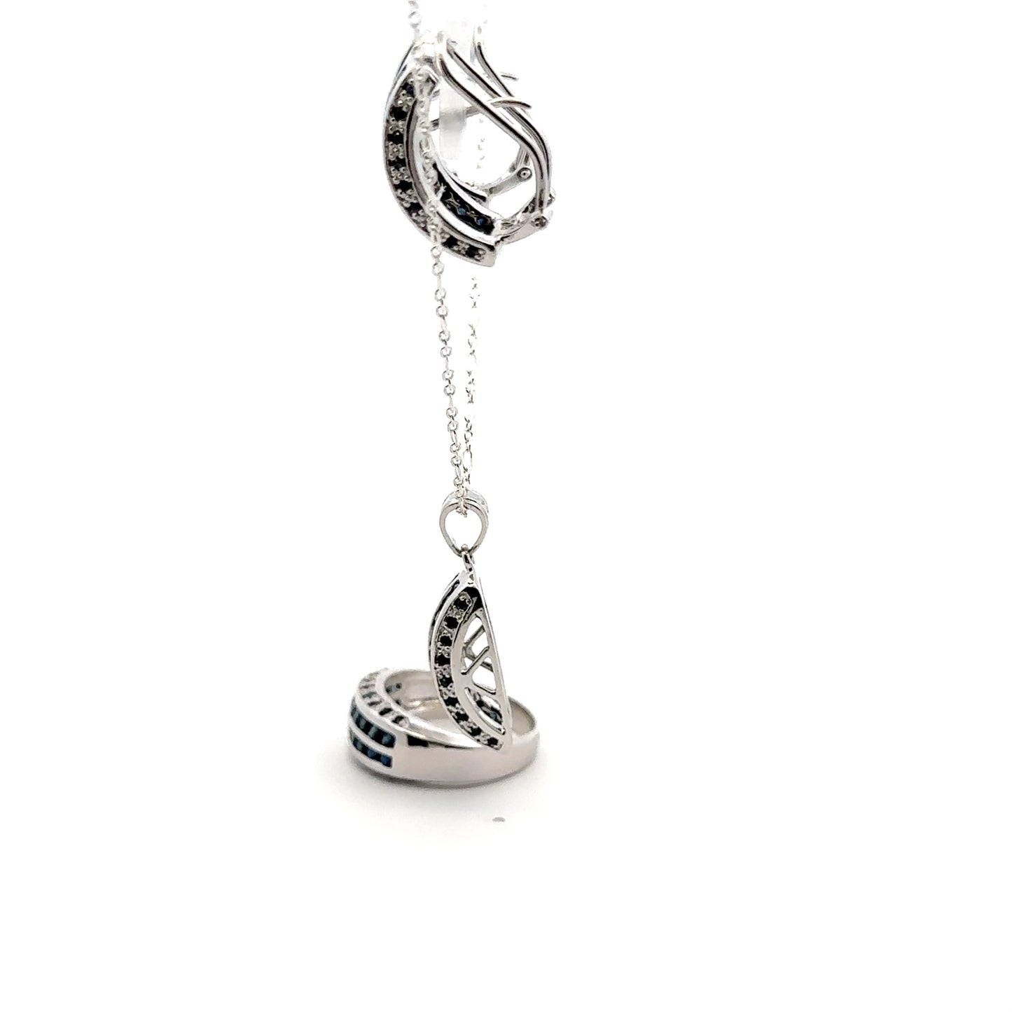Sapphire Channel Jewelry Set
