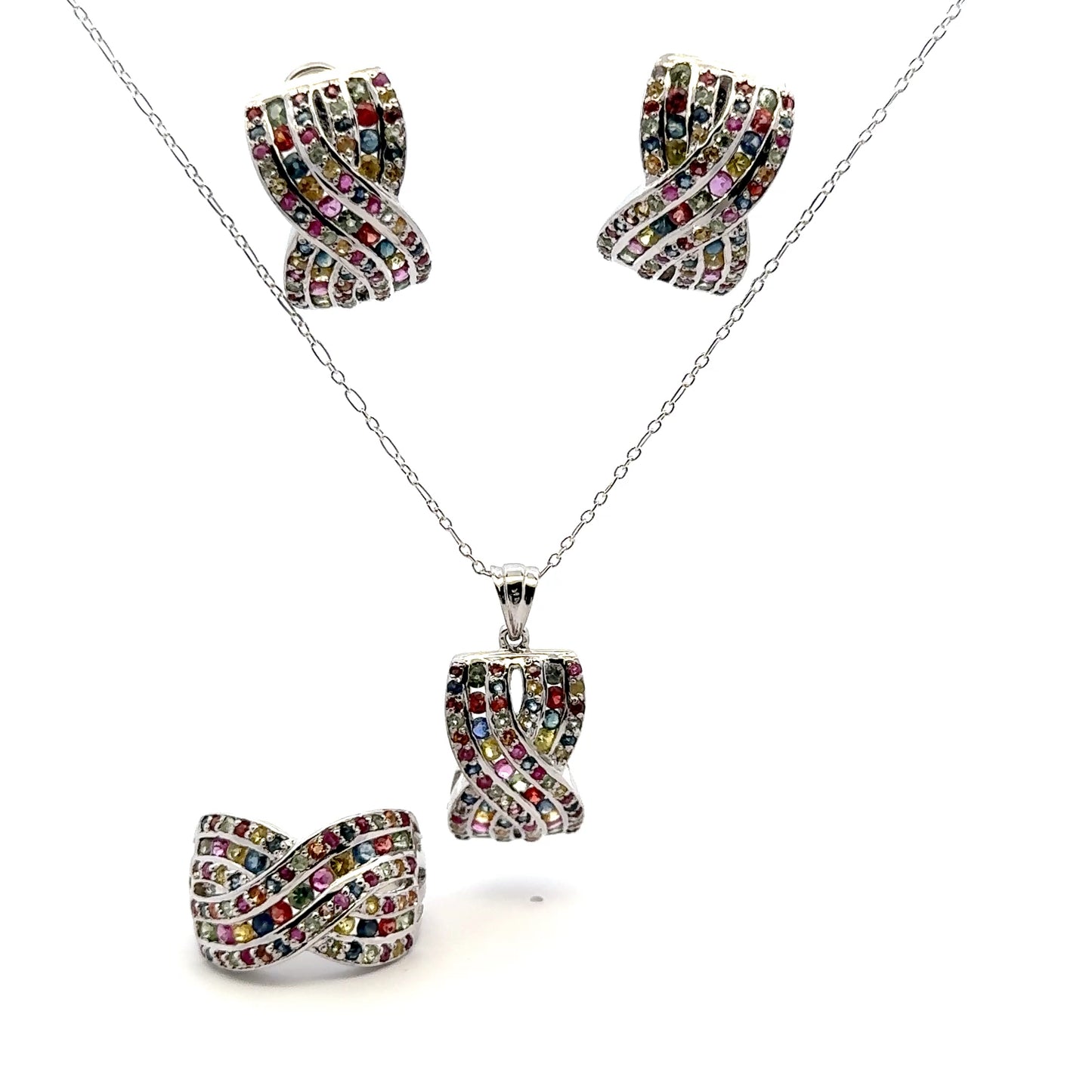 Ruby & Sapphire Jewelry Set