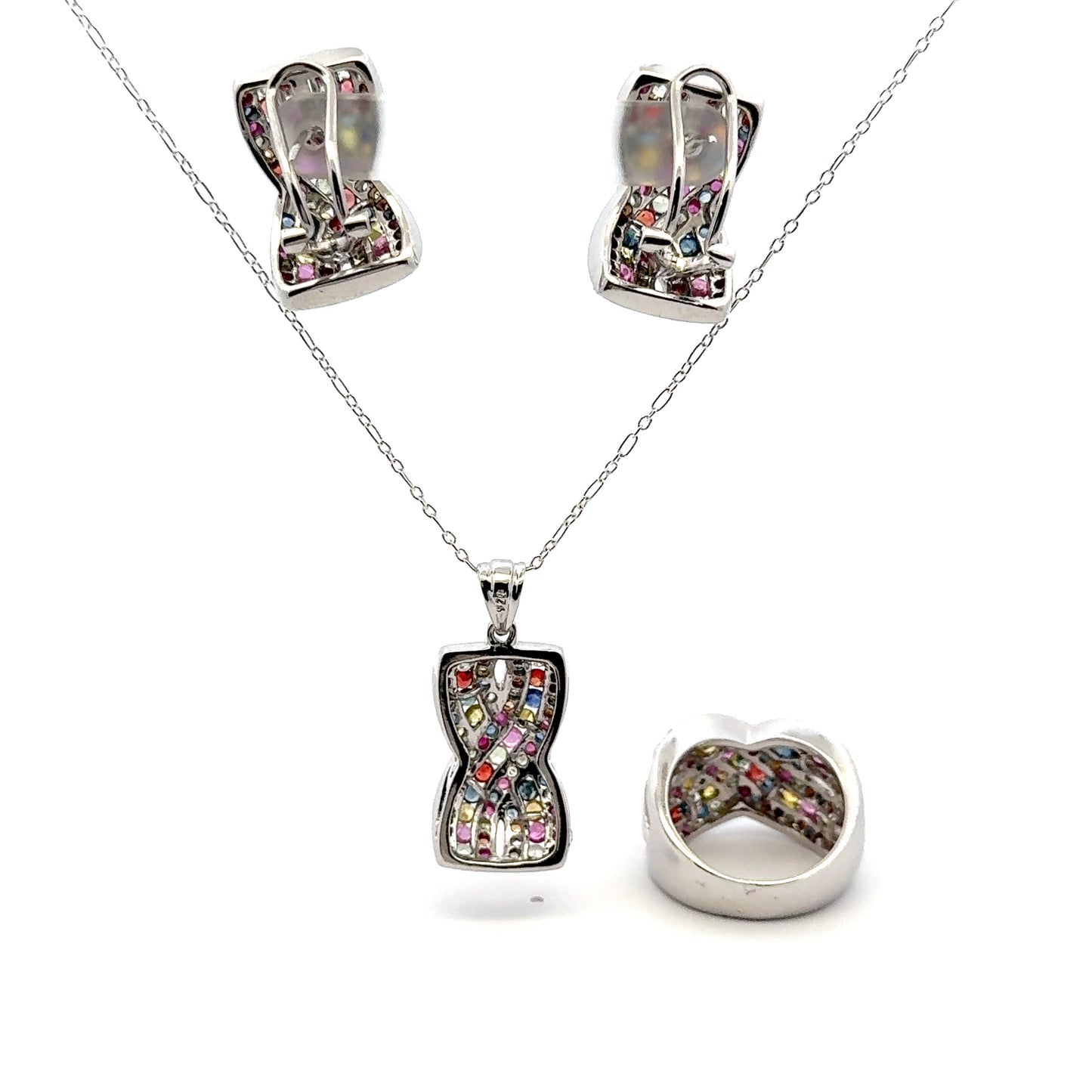 Ruby & Sapphire Jewelry Set