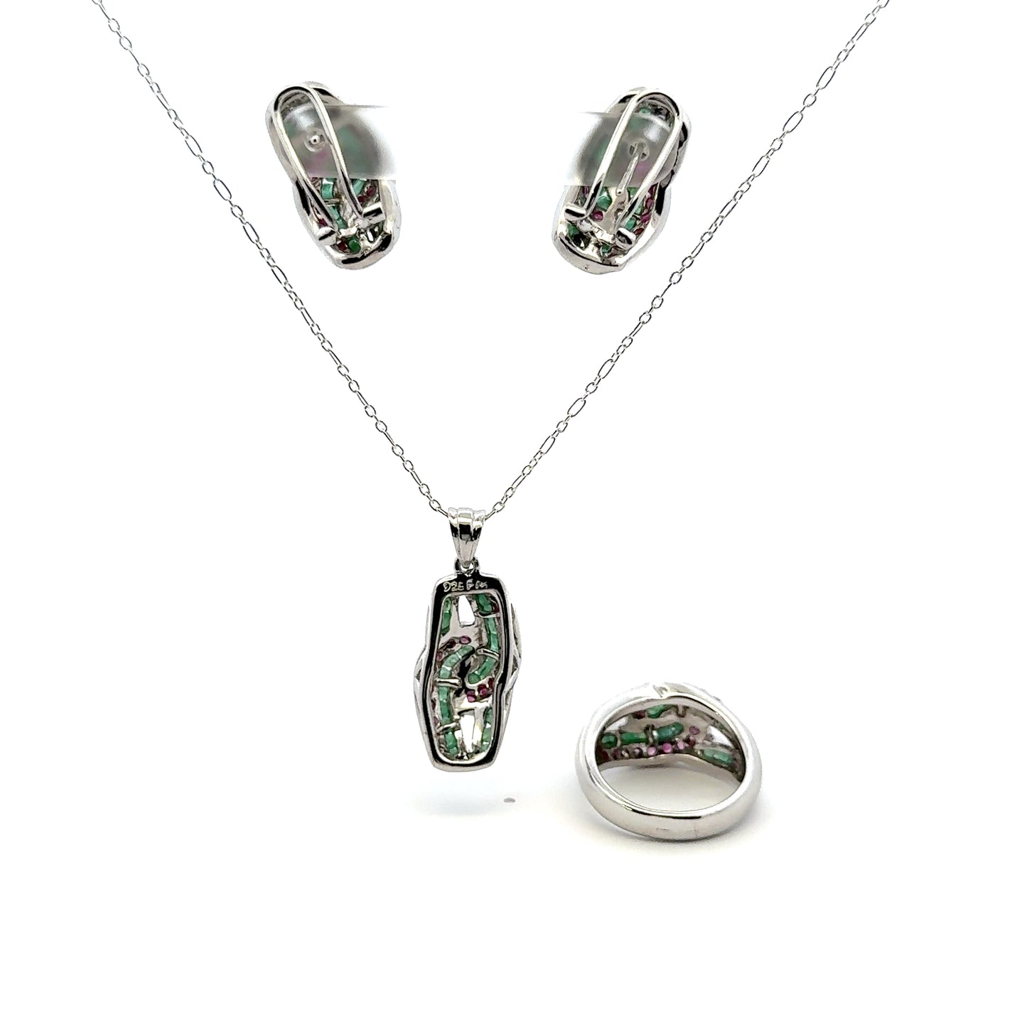 Jewelry Set: Ruby & Emerald (Multi-Gemstone Jewelry)