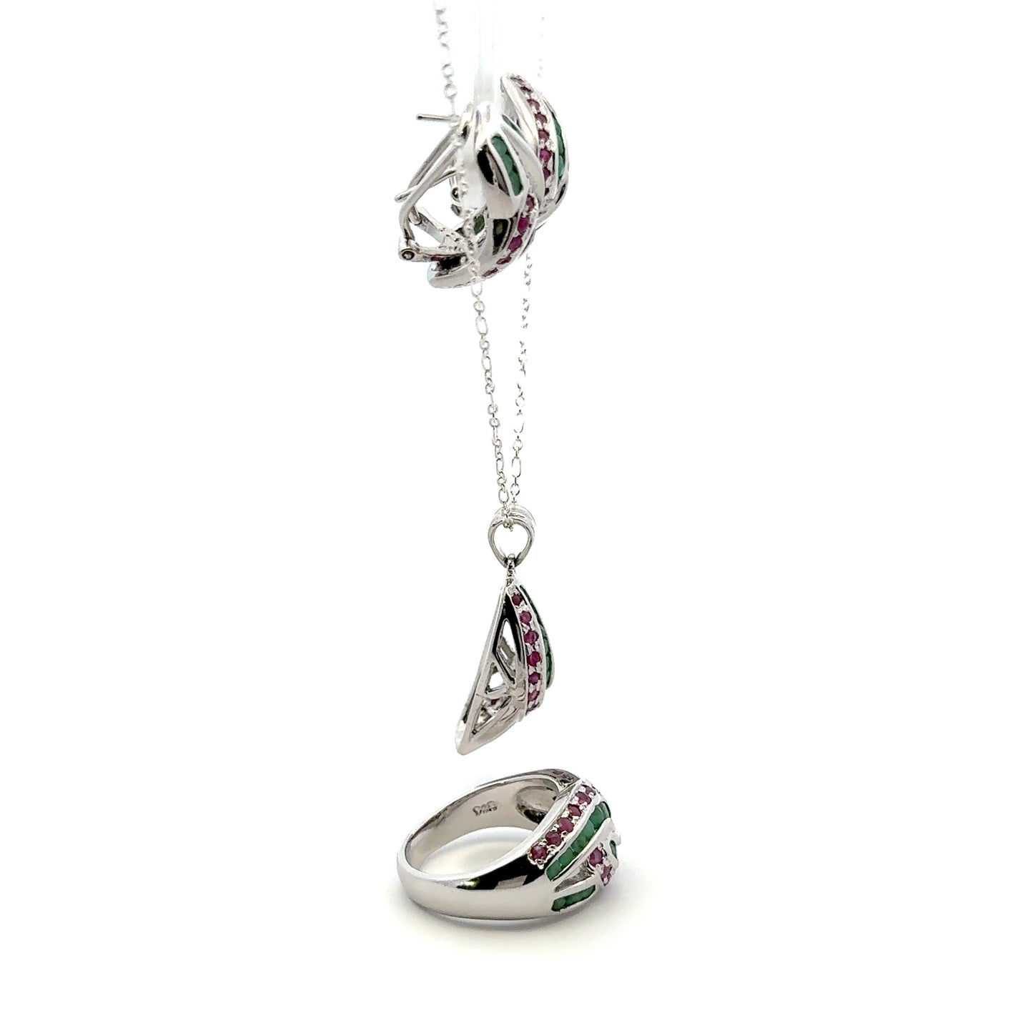 Jewelry Set: Ruby & Emerald (Multi-Gemstone Jewelry)