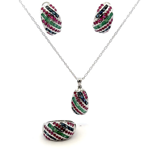 Ruby, Sapphire & Emerald Set