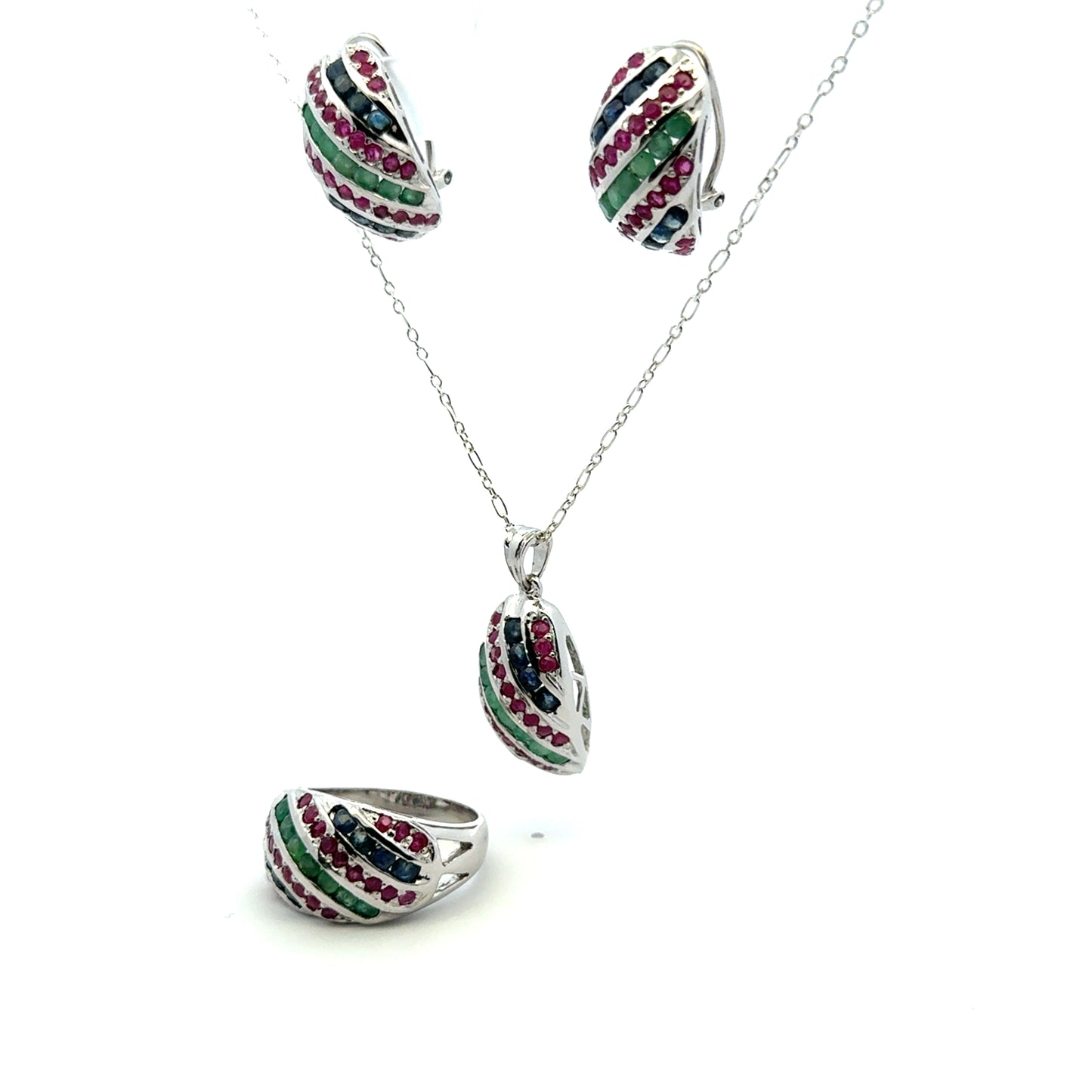 Ruby, Sapphire & Emerald Set