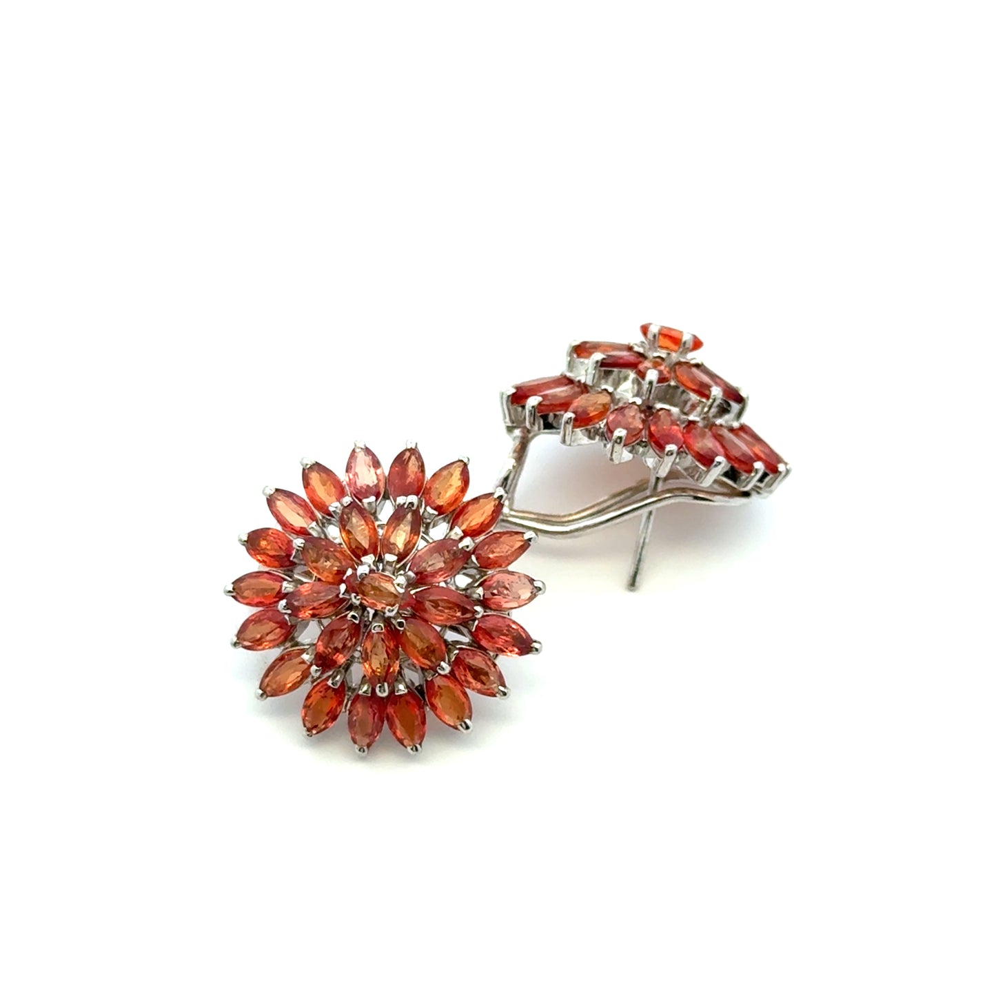 Jewelry Set: Orange Sapphire Earrings, Pendant & Ring Collection