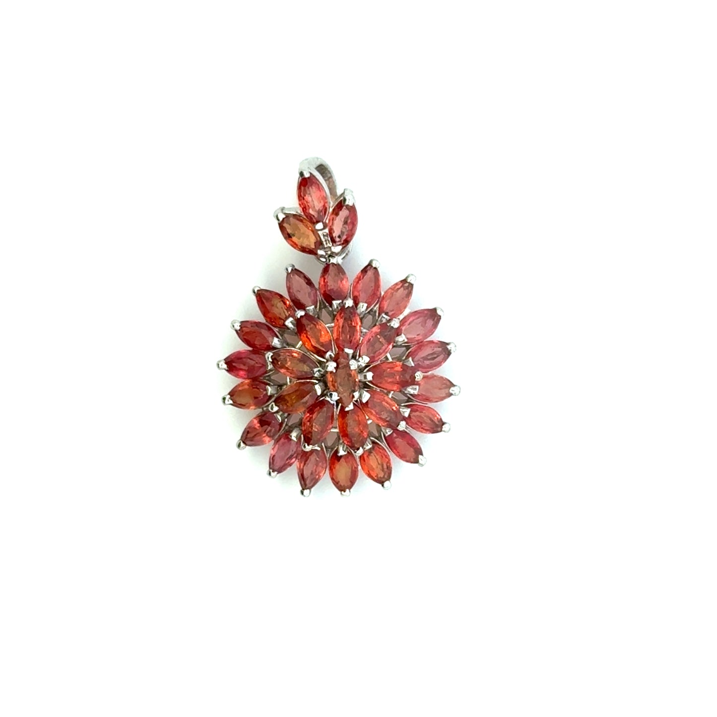 Jewelry Set: Orange Sapphire Earrings, Pendant & Ring Collection