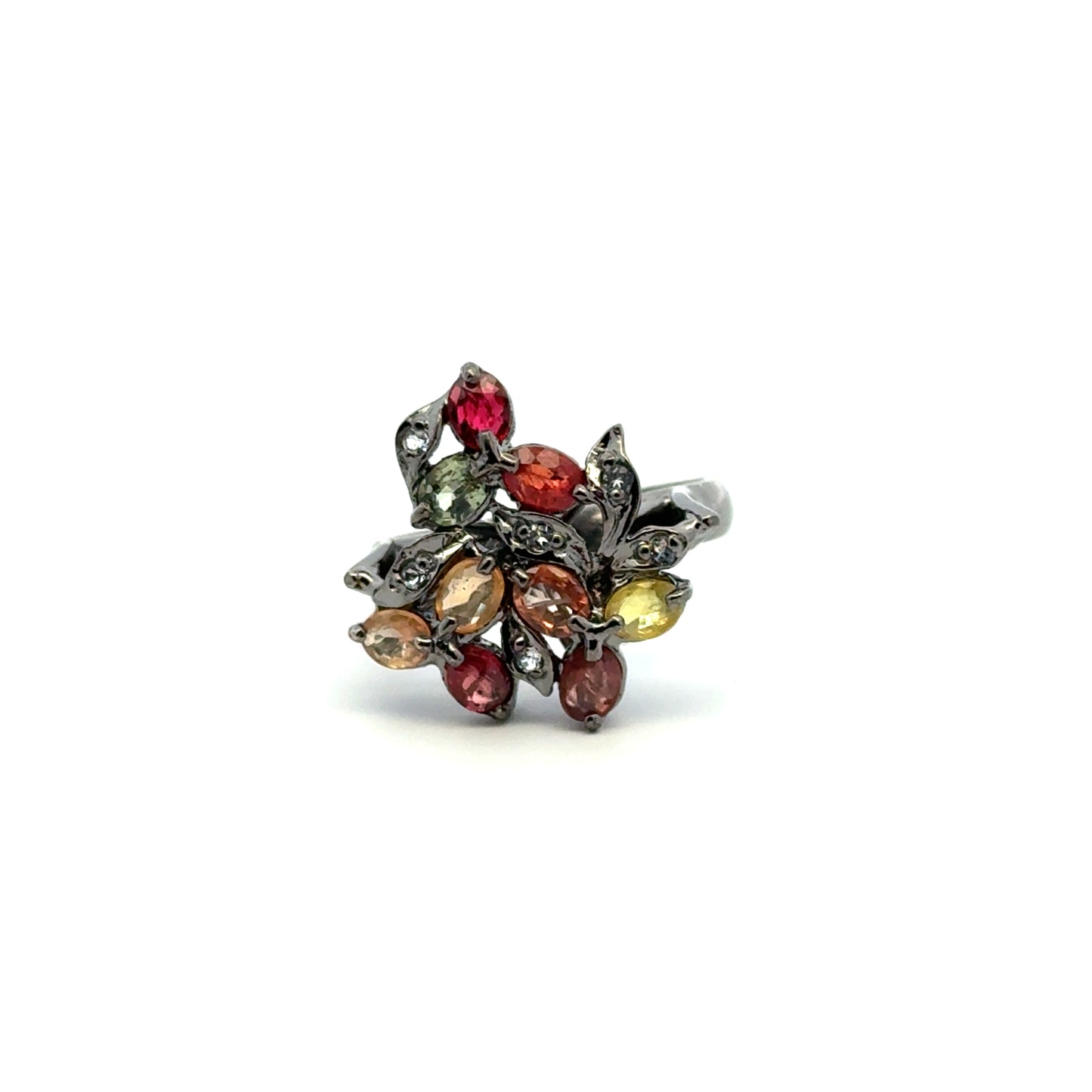 Jewelry Set: Multi-Color Sapphire – 925 Sterling Silver Collection