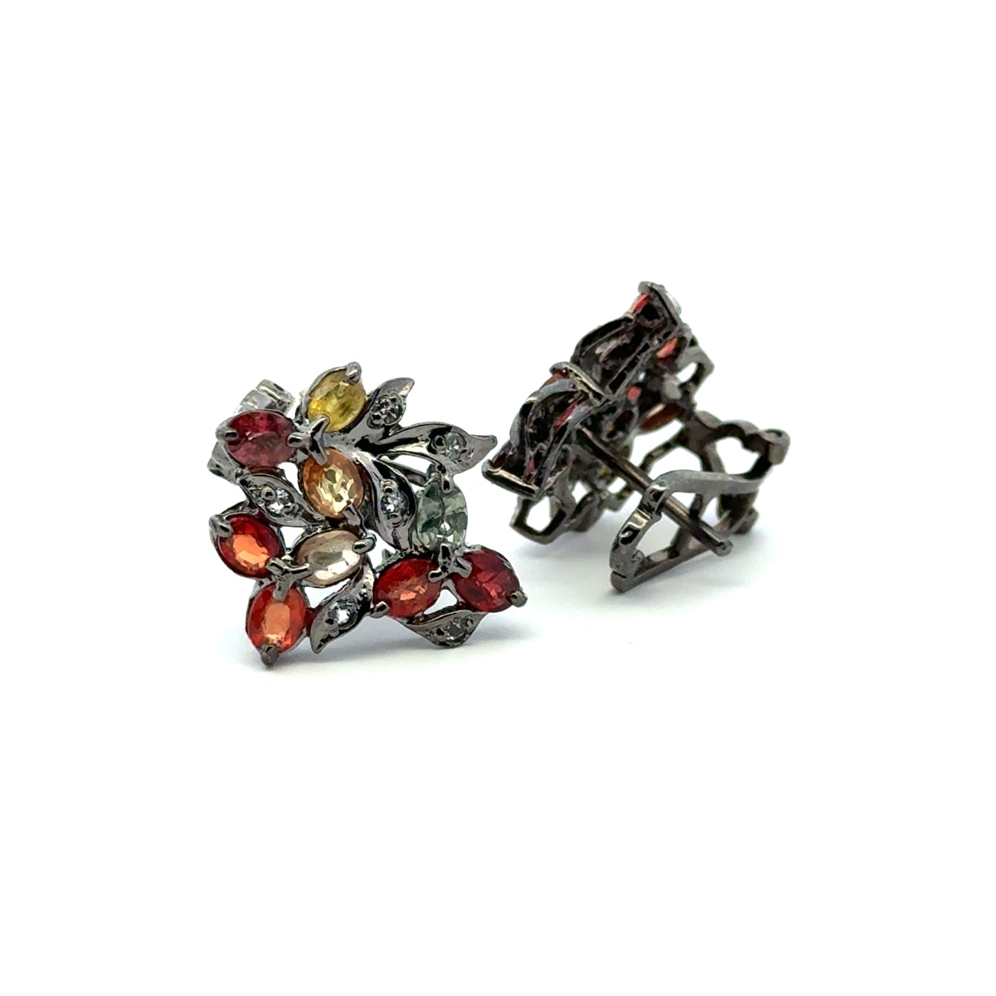 Jewelry Set: Multi-Color Sapphire – 925 Sterling Silver Collection