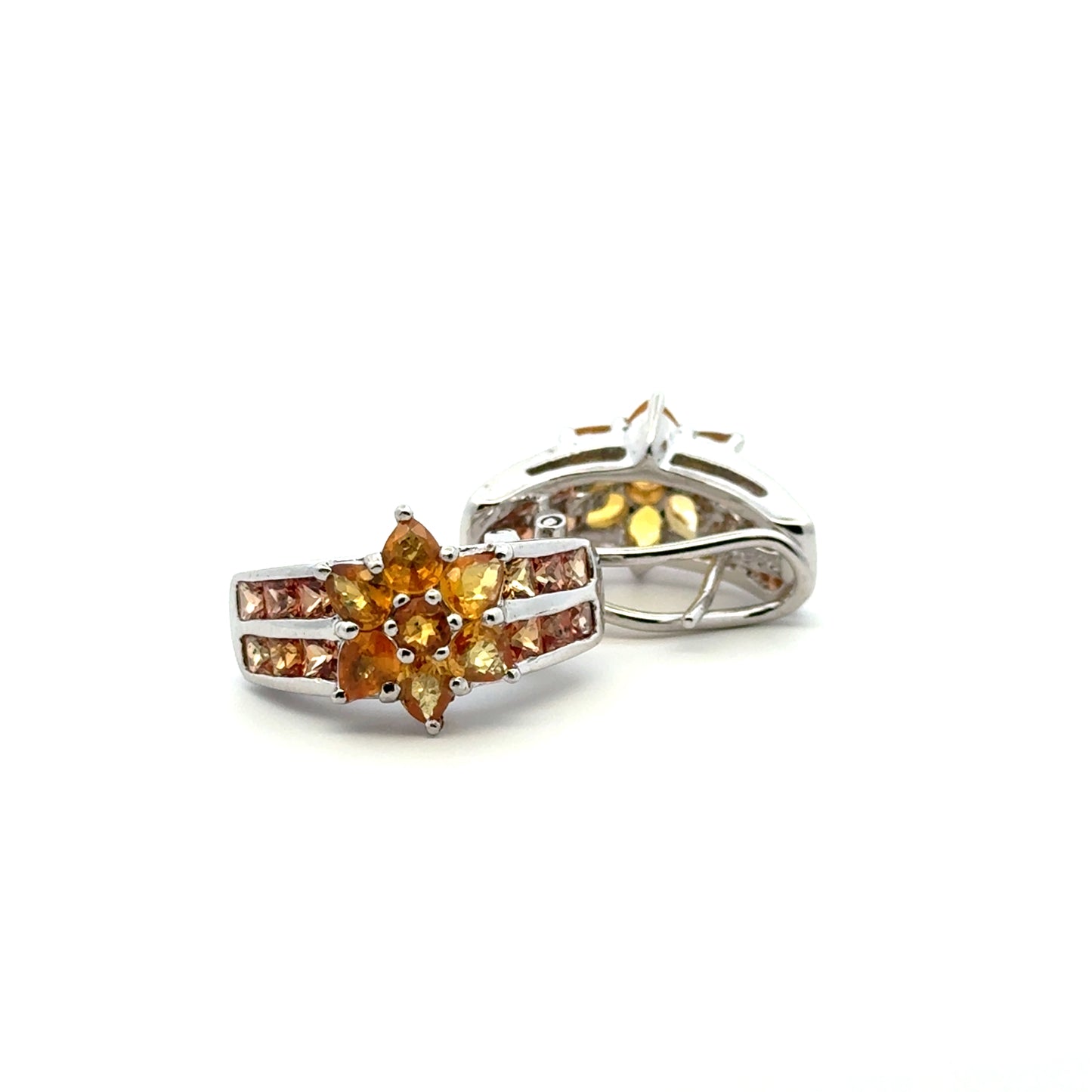 Orange Sapphire Jewelry Set