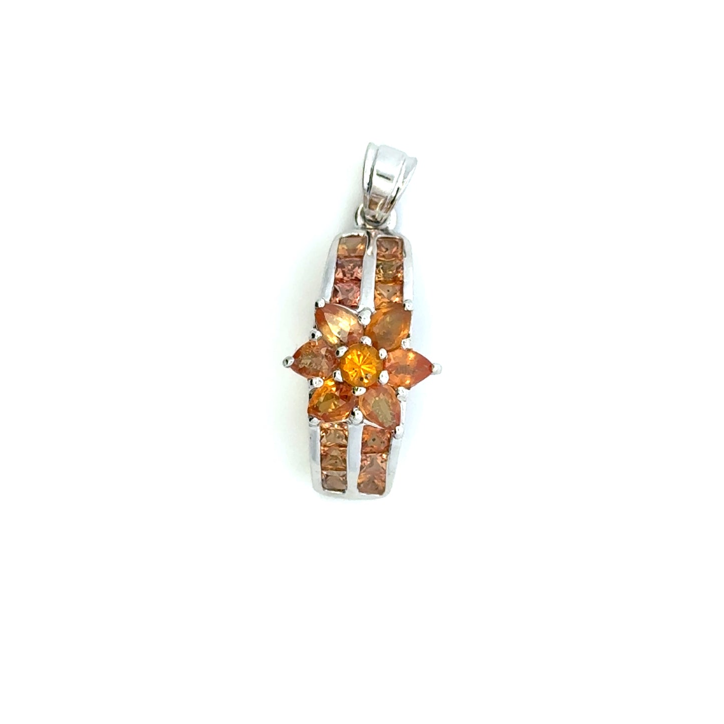 Orange Sapphire Jewelry Set