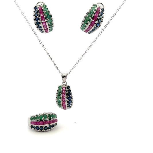 Ruby, Sapphire & Emerald Set
