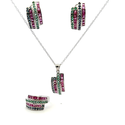 Ruby, Sapphire & Emerald Set