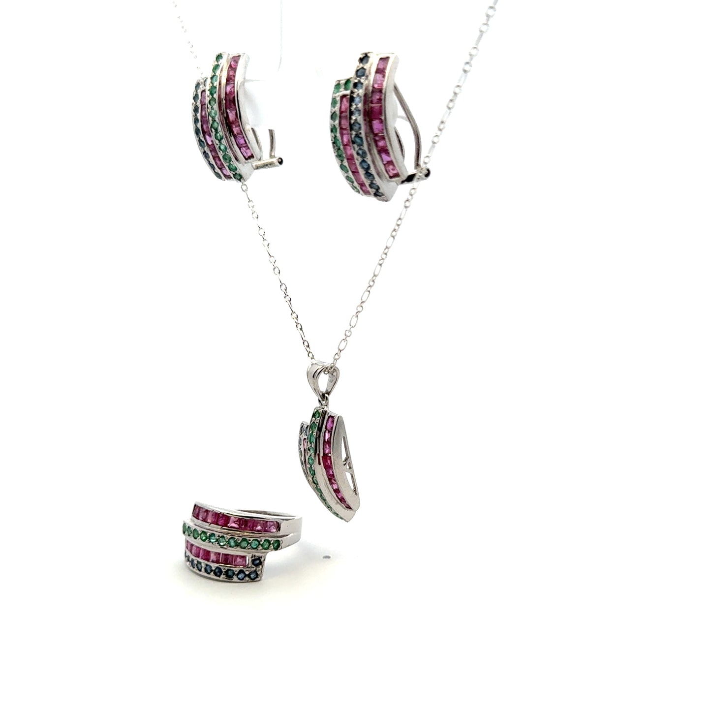 Ruby, Sapphire & Emerald Set