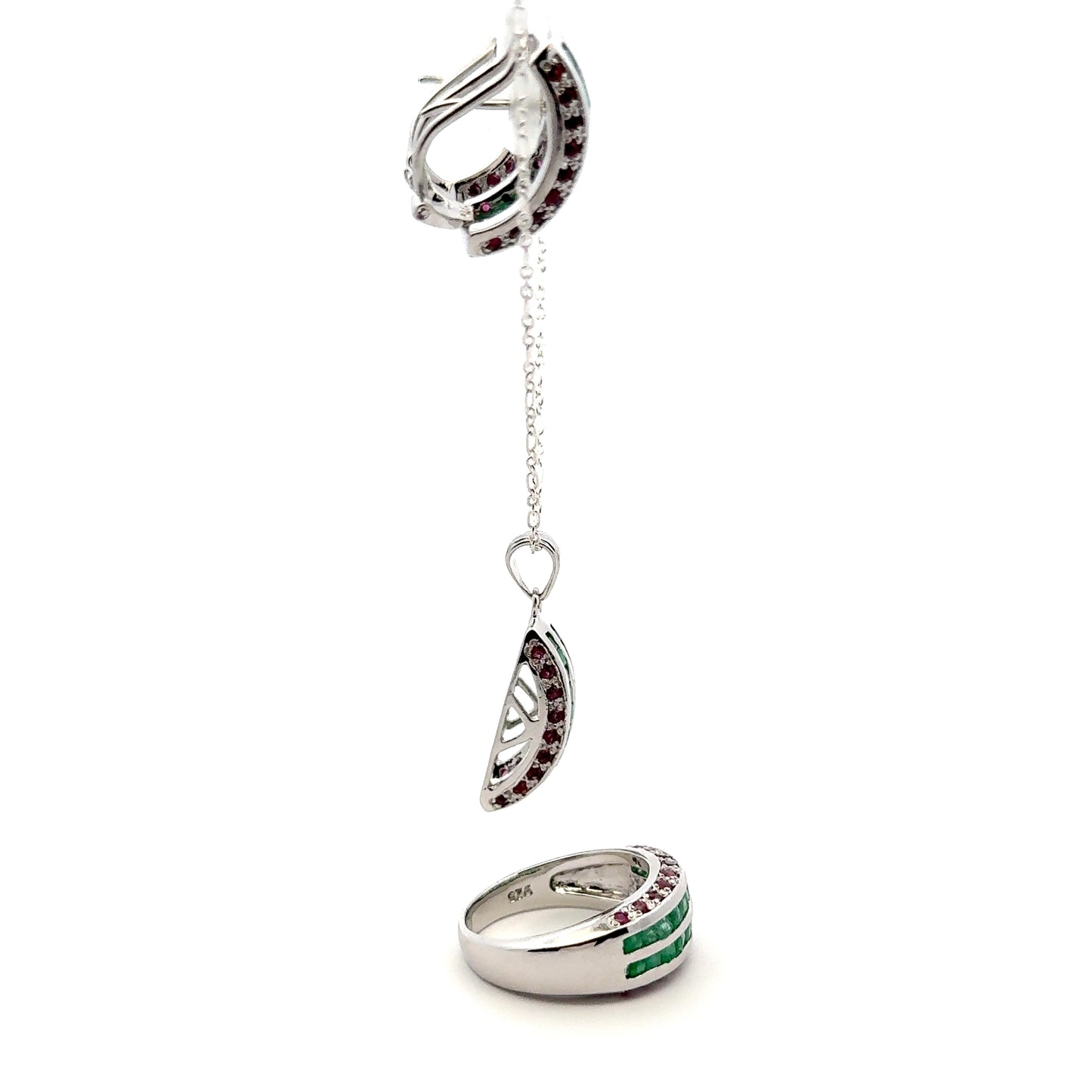 Jewelry Set: Ruby & Emerald (Multi-Gemstone Jewelry)