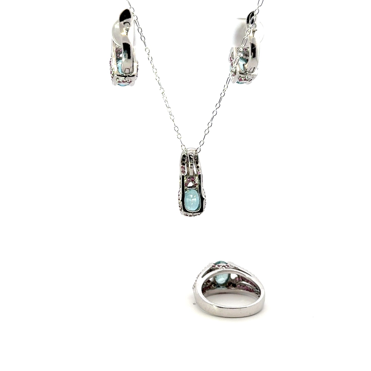 Ruby & Zircon Jewelry Set